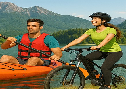 Activități pe lacul Paltinu